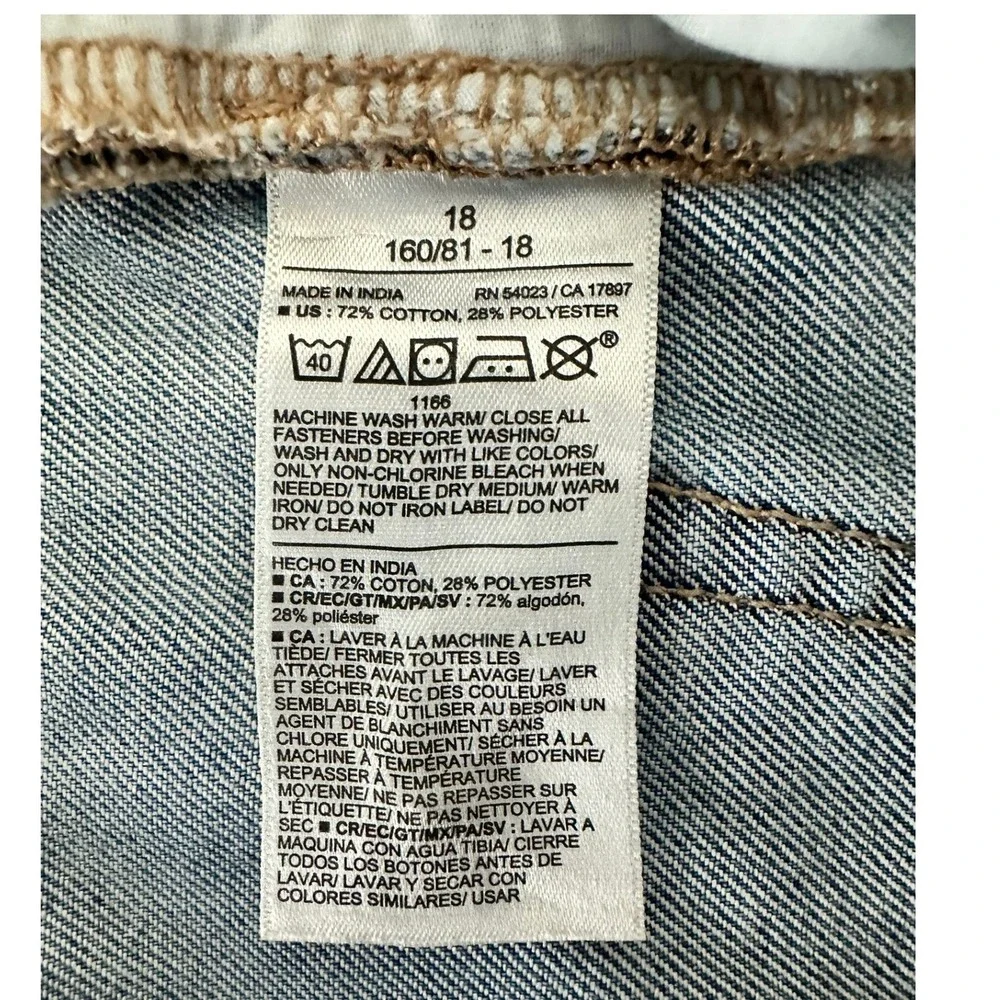 NWT Old Navy Baggy Wide Leg Jeans‎ Girls 18/30 Waist Blue Y2K 90s Streetwear